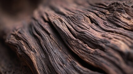 Closeup Of Dark Brown Wooden Texture