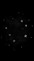 A mesmerizing view of a starry night sky adorned with shimmering stars against a dark backdrop.
