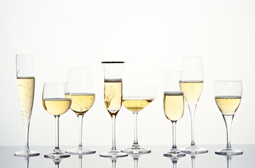 Glasses with champagne