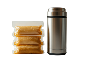 Packed snacks and thermos