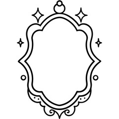 Vintage ornate vector frame with wings, floral elements, and decorative borders