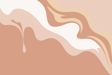 cream and metallic rose gold liquid marbling 