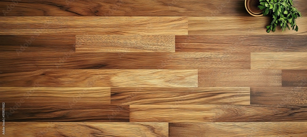 Poster rustic woodwork with fresh herbs and natural elements creating a timeless and inviting atmosphere