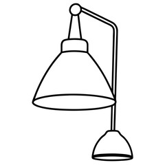 Modern lamp line art vector illustration 