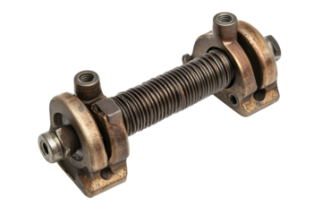 Metal spring with end pieces