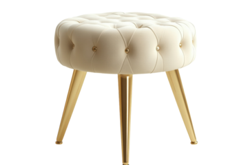 Ivory stool with gold legs