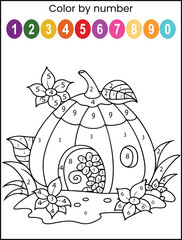  pumpkin color by number