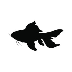 Goldfish black icon sign illustration 