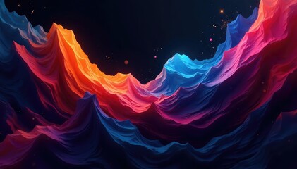 Geometric shapes in vibrant jewel tones on black, digital, repeat, shapes
