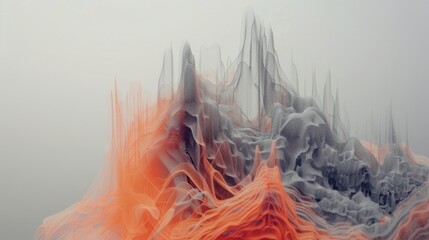 Abstract Orange Gray Digital Art Painting Texture Background Design Modern Artistic Fluid Swirls Elegant Intricate Detailed High Resolution Image Unique Creative Stylish Contemporary Vibrant Subtle   