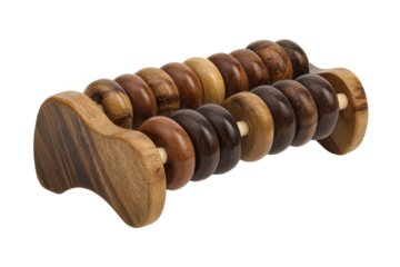 Wooden foot massage roller