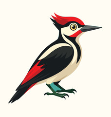 pileated woodpecker vector art
