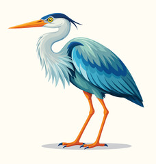 Herons vector illustration. heron with white.
