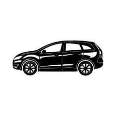 Perfect Black   Vehicle Silhouette Symbol Icon Solid Color Texture for Design Projects