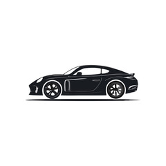 Sleek Coupe Vehicle Silhouette Symbol Icon A Stylish Sports Car Vector Graphic