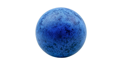 Speckled blue easter egg in full view isolated on transparent PNG