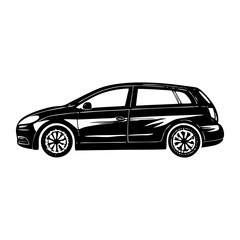 Fototapeta premium Captivating Black Canvas Vehicle Silhouette Symbol Icon Versatile for Design Projects