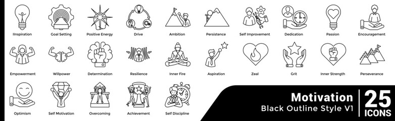 Fototapeta premium Motivation Motivation Bundle H25 V01