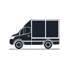 Delivery Truck Icon Vehicle Silhouette Symbol Icon Transportation Vector Graphic