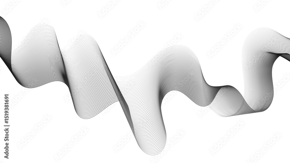 Aufkleber abstract backdrop with grey wave gradient lines
