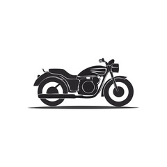 Fototapeta premium Cruiser Motorcycle Silhouette Vehicle Silhouette Symbol Icon A Stylish Vector Graphic