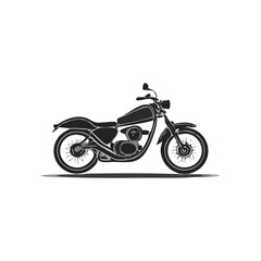 Fototapeta premium Classic Motorcycle Illustration Vehicle Silhouette Symbol Icon A Powerful Design