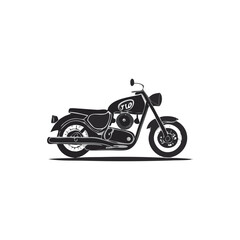 Obraz premium Sleek Motorcycle Illustration Vehicle Silhouette Symbol Icon A Powerful Graphic Design