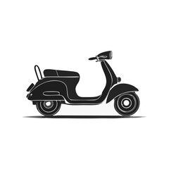 Classic Scooter Illustration Vehicle Silhouette Symbol Icon Vintage Vehicle Graphic