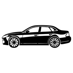 Captivating Black Canvas Vehicle Silhouette Symbol Icon Perfect for Design Projects