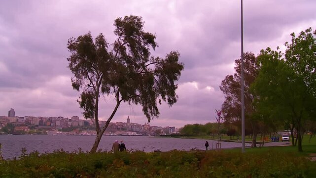 The coast of Istanbul's Fener district and the Golden Horn