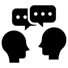 Discussion Icon Black Solid