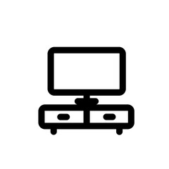 tv in the table line icon