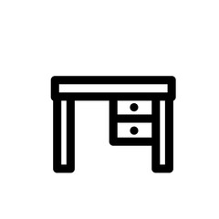 table with drawer simple line icon
