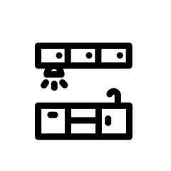 kitchen set line icon
