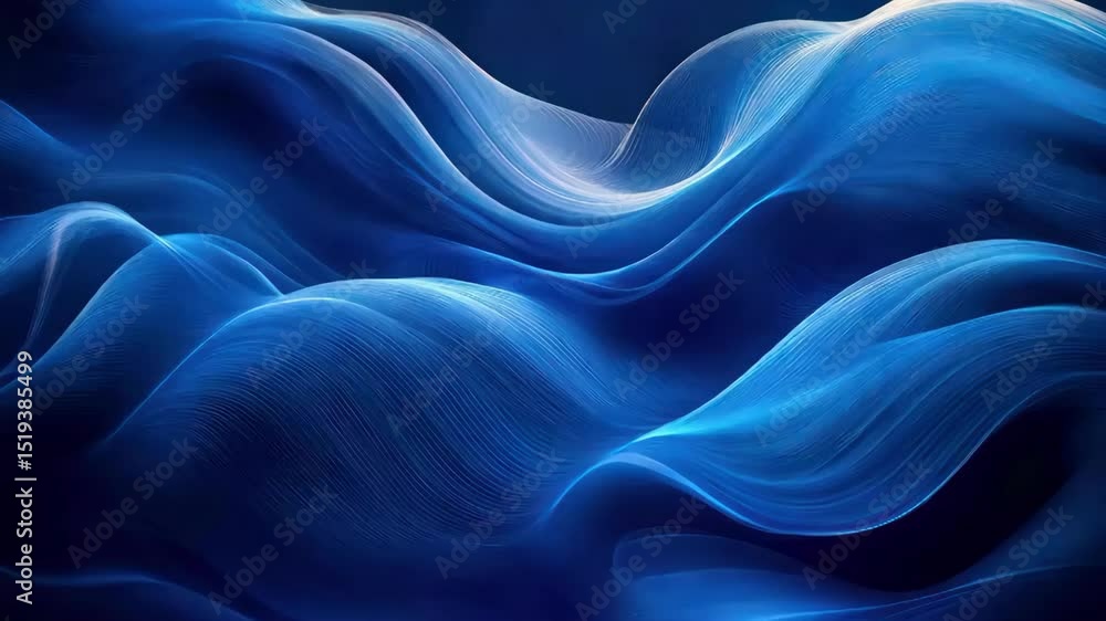Aufkleber abstract blue waves background design with smooth light lines and elegant flowing shapes