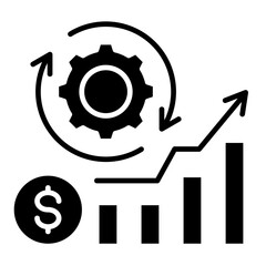Cost Analysis  Icon Element For Design	