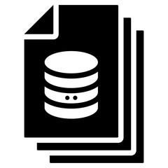 Data Set Icon Black Solid