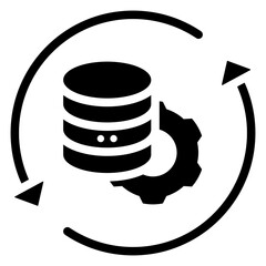 Processing Icon Black Solid