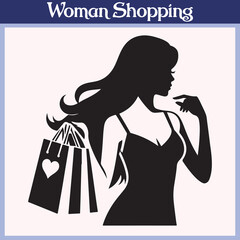 Woman shopping vector illustration design