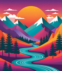 Mountain vector illustration