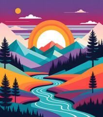 Mountain vector illustration