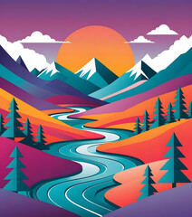 Mountain vector illustration