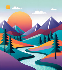 Mountain vector illustration