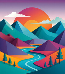 Mountain vector illustration