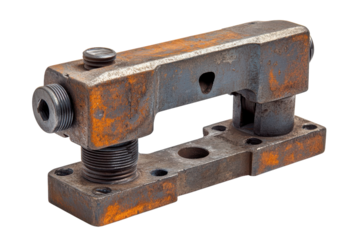 Rusty Vintage Industrial Metal Tool Steampunk Machine Part Architectural Hardware Engineering on transparent background