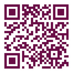 Qr code icon. Dark red color. Vector illustration