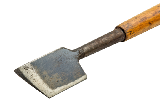 Rustic Woodworking Vintage Chisel with Wooden Handle Crafting Tool Carpentry Equipment on transparent background