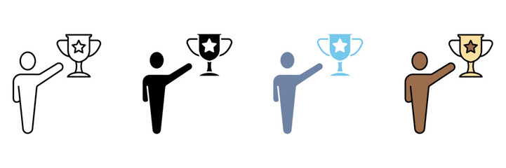 WINNER concept line icon. Simple element illustration.