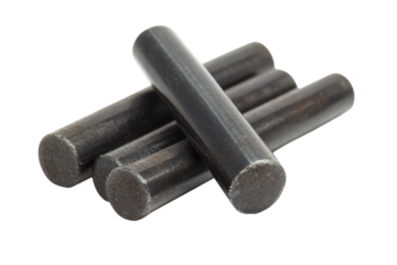 Metal rods industrial steel material iron alloy texture cylindrical bars metallic construction on transparent background
