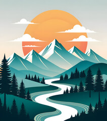 Mountain vector illustration